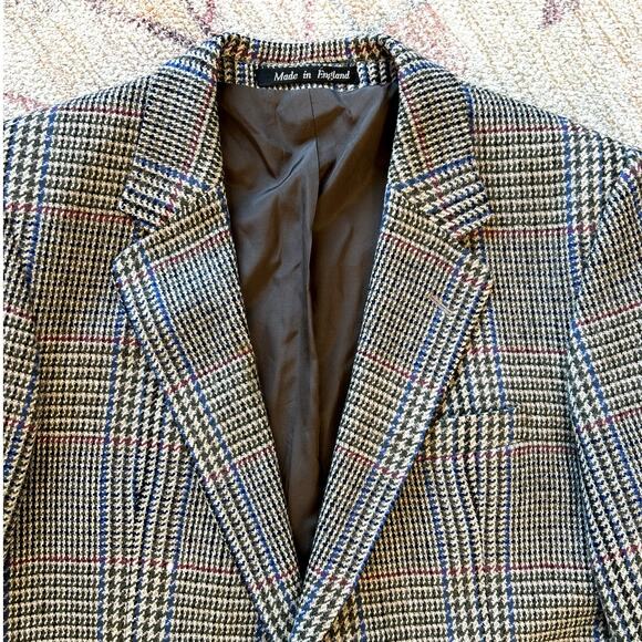 VTG SMITH'S BERMUDA Alexanders of Scotland 100% Lambswool Tweed Plaid Blazer - Picture 2 of 16